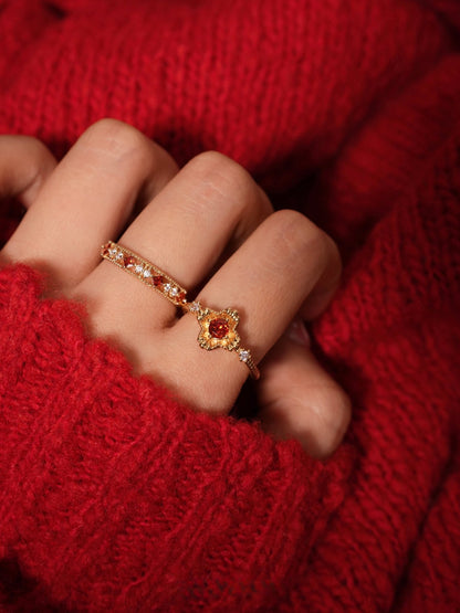 Scarlet Lattice Ring - Gold - Plated - Abbott Atelier