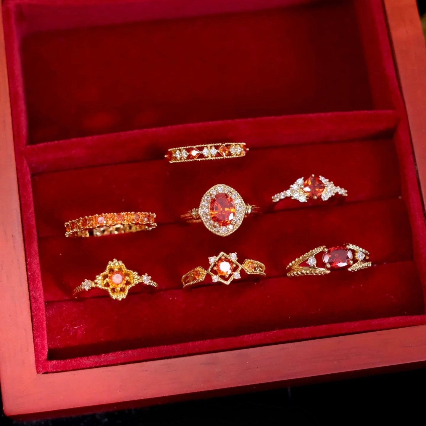 Scarlet Lattice Ring - Gold - Plated - Abbott Atelier