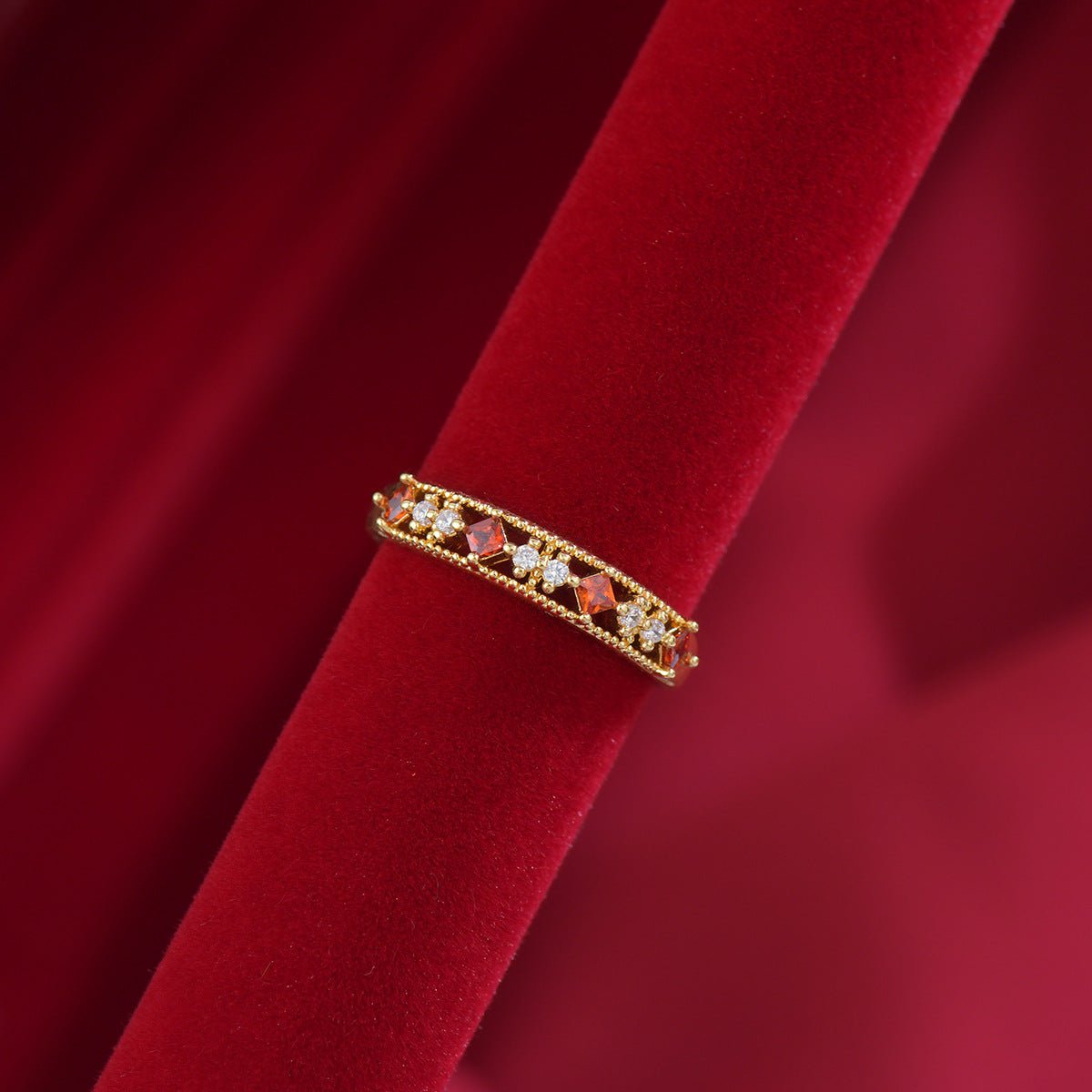 Scarlet Lattice Ring - Gold - Plated - Abbott Atelier