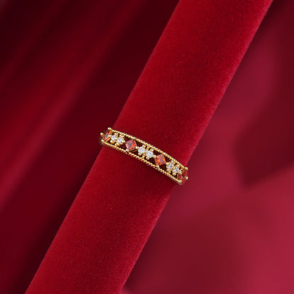 Scarlet Lattice Ring - Gold - Plated - Abbott Atelier