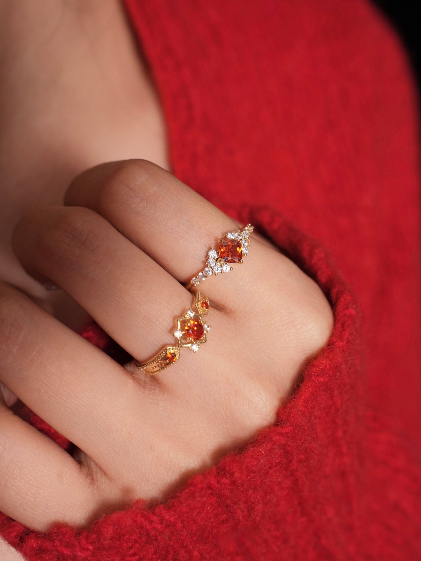 Scarlet Reliquary Ring - Gold - Plated - Abbott Atelier