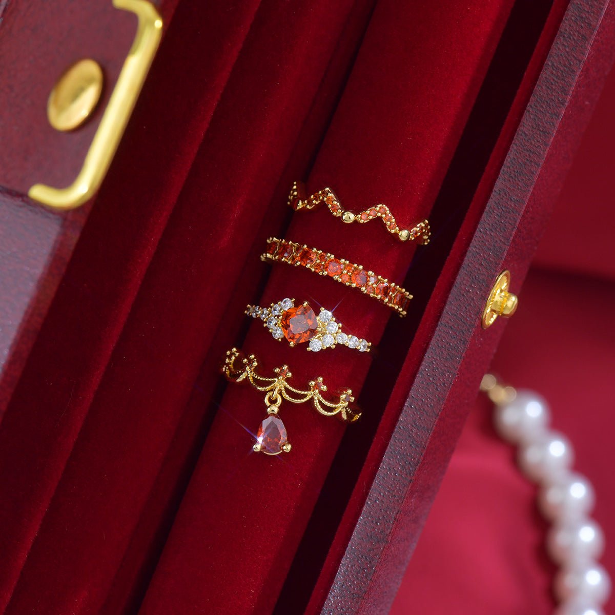 Scarlet Reliquary Ring - Gold - Plated - Abbott Atelier