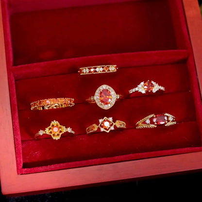 Scarlet Reliquary Ring - Gold - Plated - Abbott Atelier