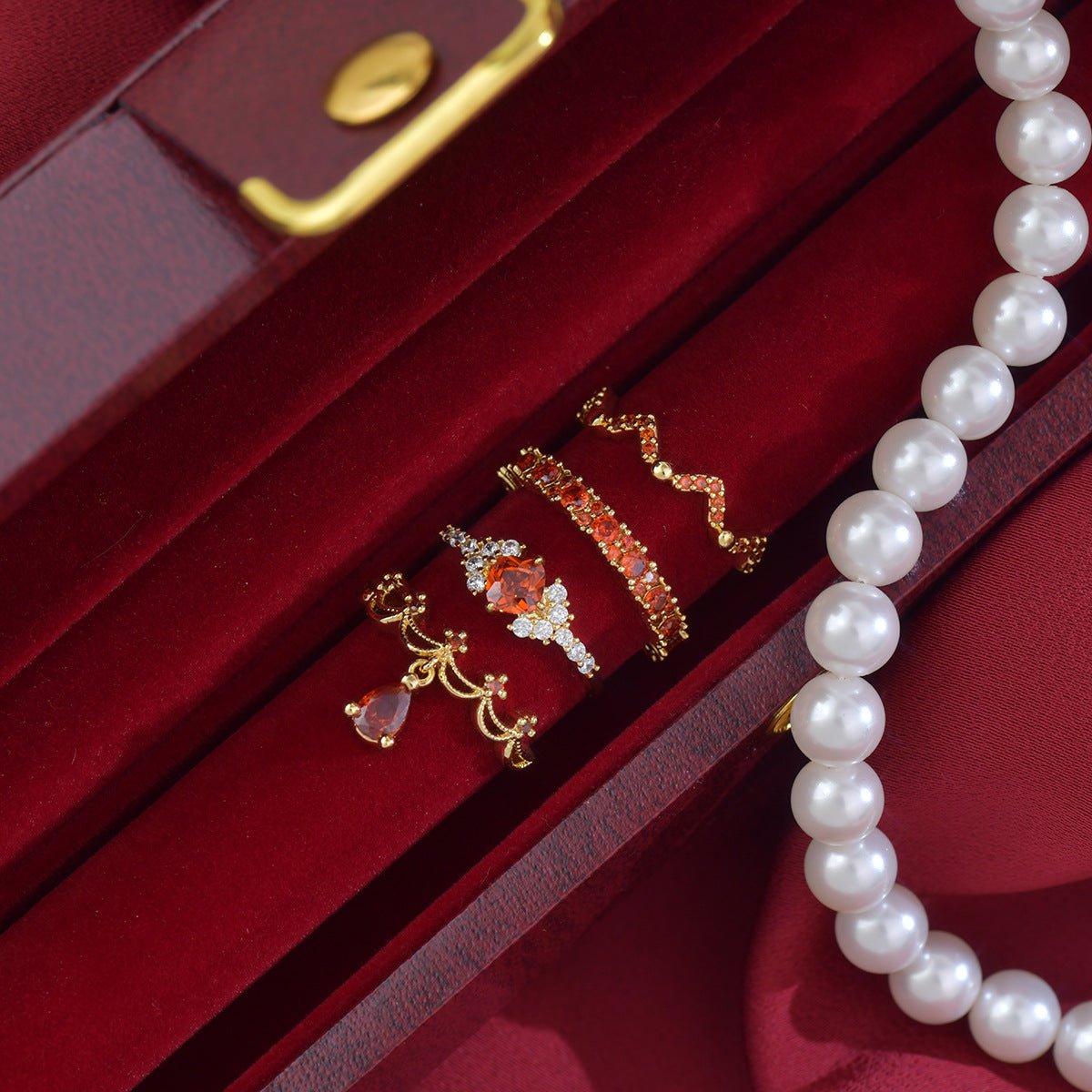 Scarlet Reliquary Ring - Gold - Plated - Abbott Atelier