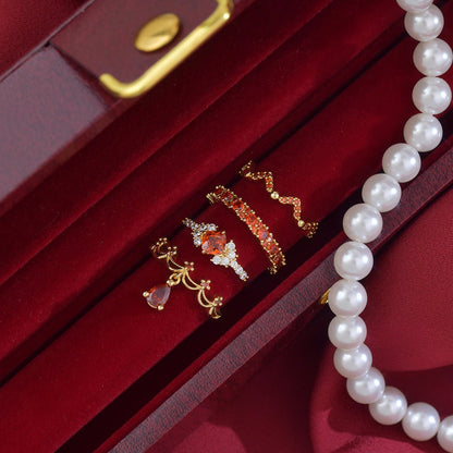 Scarlet Reliquary Ring - Gold - Plated - Abbott Atelier