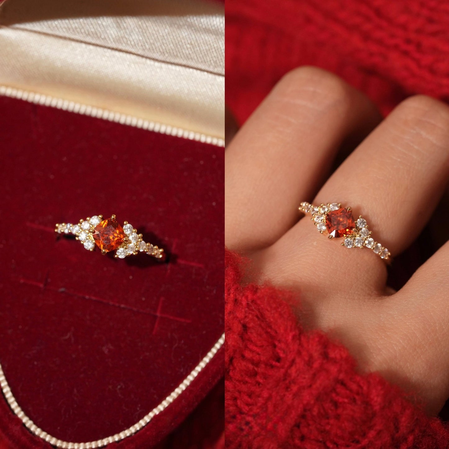 Scarlet Reliquary Ring - Gold - Plated - Abbott Atelier