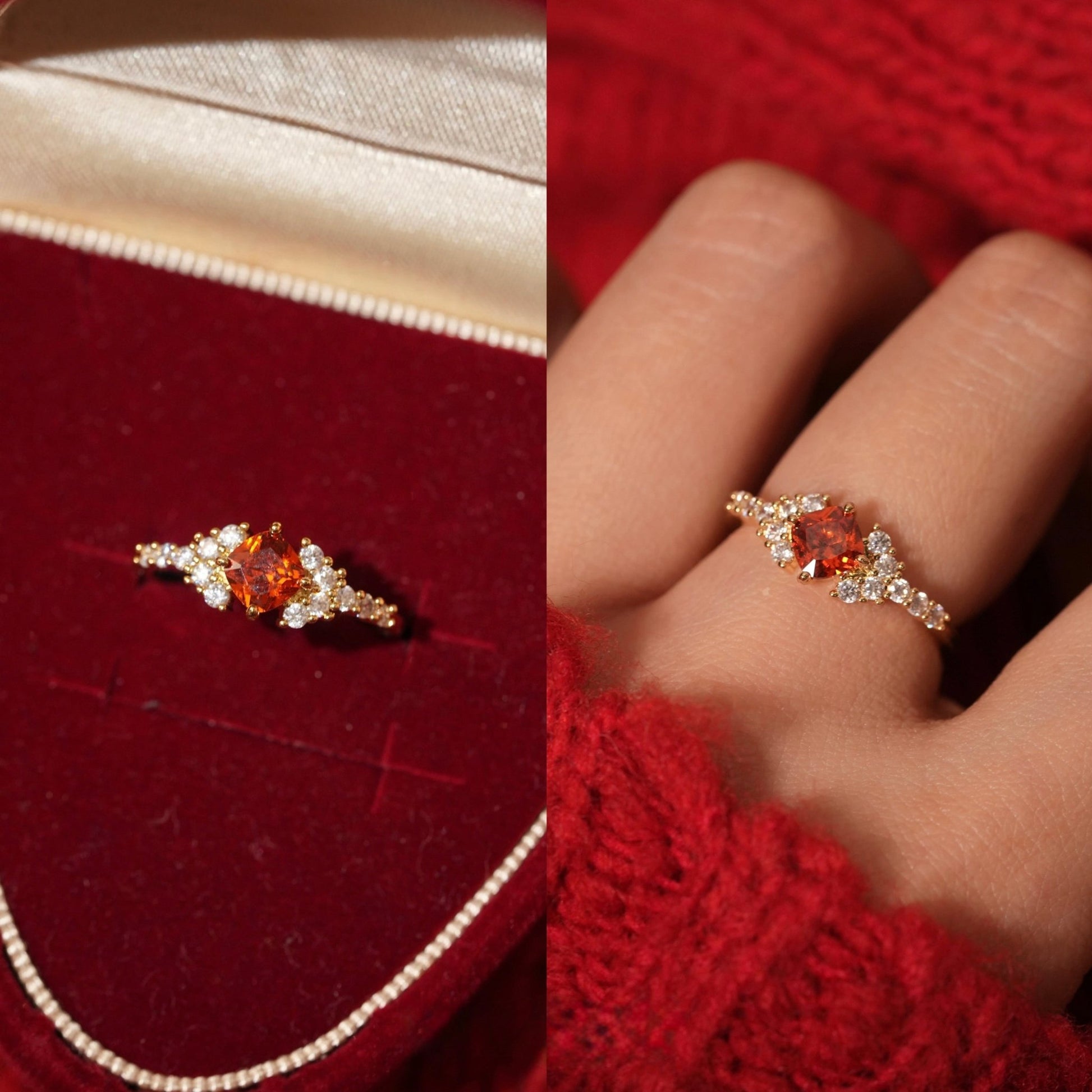 Scarlet Reliquary Ring - Gold - Plated - Abbott Atelier