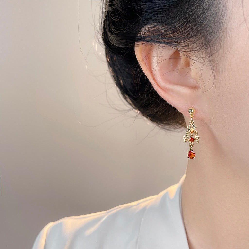 Scarlet Renaissance Earrings - Hypoallergenic - Abbott Atelier