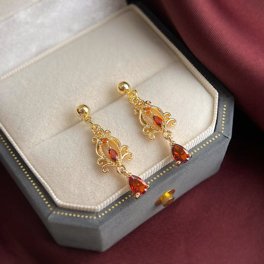 Scarlet Renaissance Earrings - Hypoallergenic - Abbott Atelier