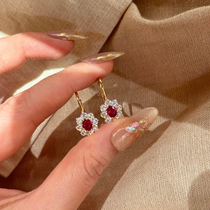 Scarlet Rosette Earrings - Hypoallergenic - Abbott Atelier