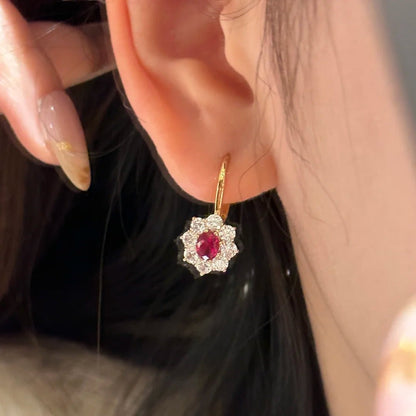 Scarlet Rosette Earrings - Hypoallergenic - Abbott Atelier