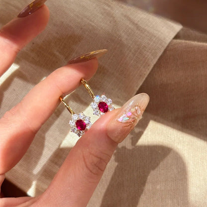 Scarlet Rosette Earrings - Hypoallergenic - Abbott Atelier