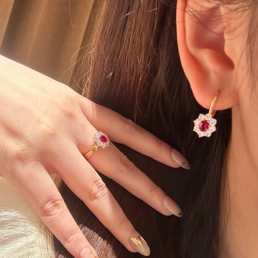 Scarlet Rosette Ring - Gold - Plated - Abbott Atelier