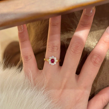 Scarlet Rosette Ring - Gold - Plated - Abbott Atelier