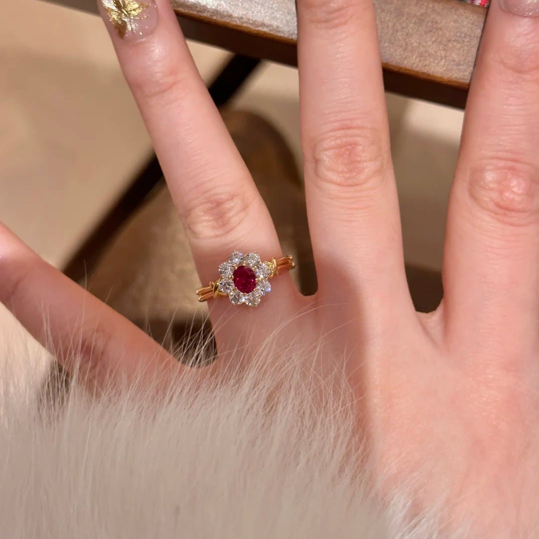 Scarlet Rosette Ring - Gold - Plated - Abbott Atelier