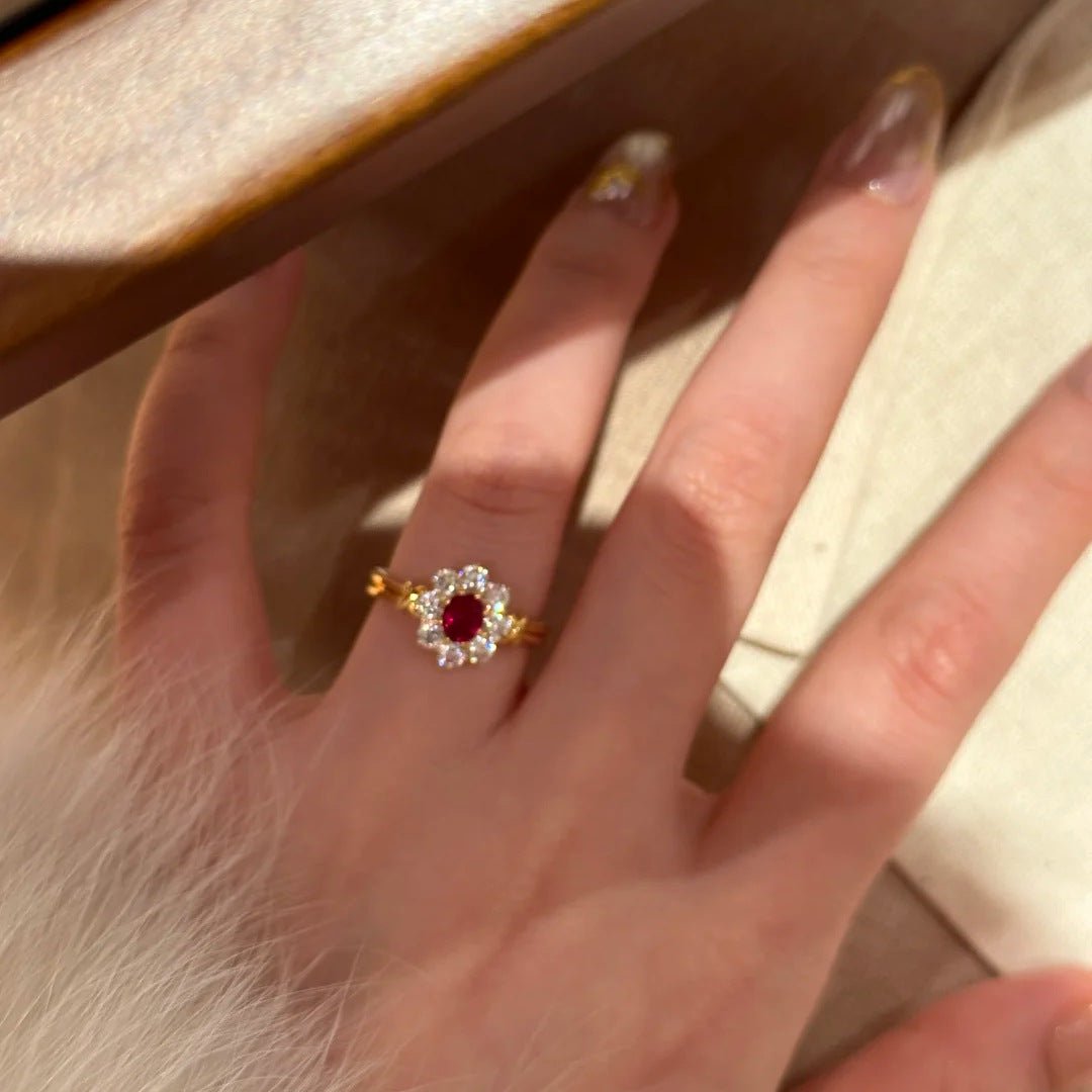 Scarlet Rosette Ring - Gold - Plated - Abbott Atelier