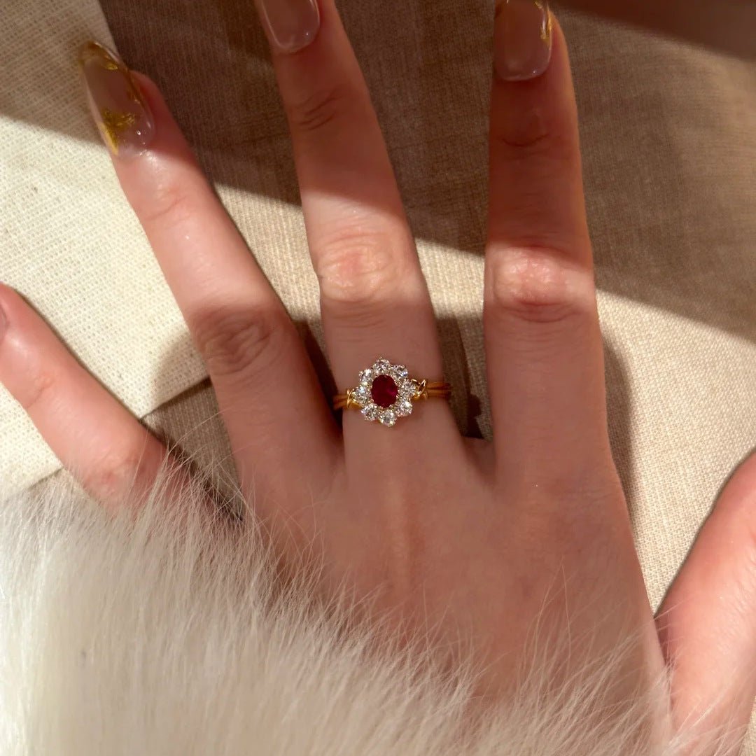 Scarlet Rosette Ring - Gold - Plated - Abbott Atelier