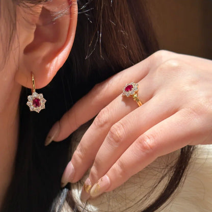 Scarlet Rosette Ring - Gold - Plated - Abbott Atelier