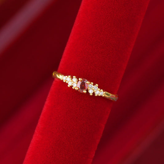 Scarlet Stardust Ring - Gold - Plated - Abbott Atelier