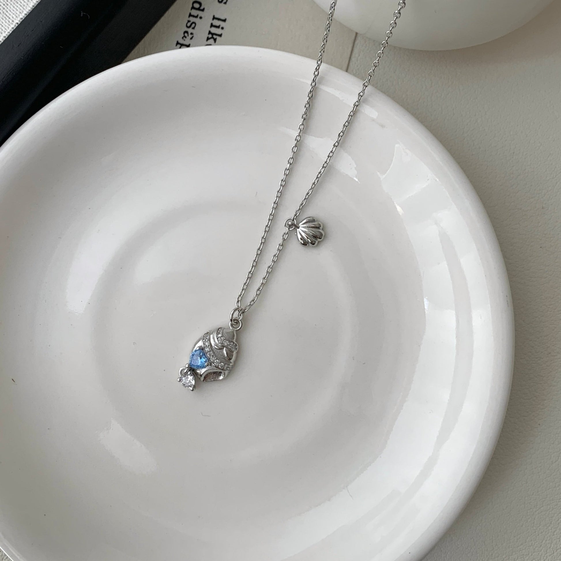 Seascape Blue Heart Necklace