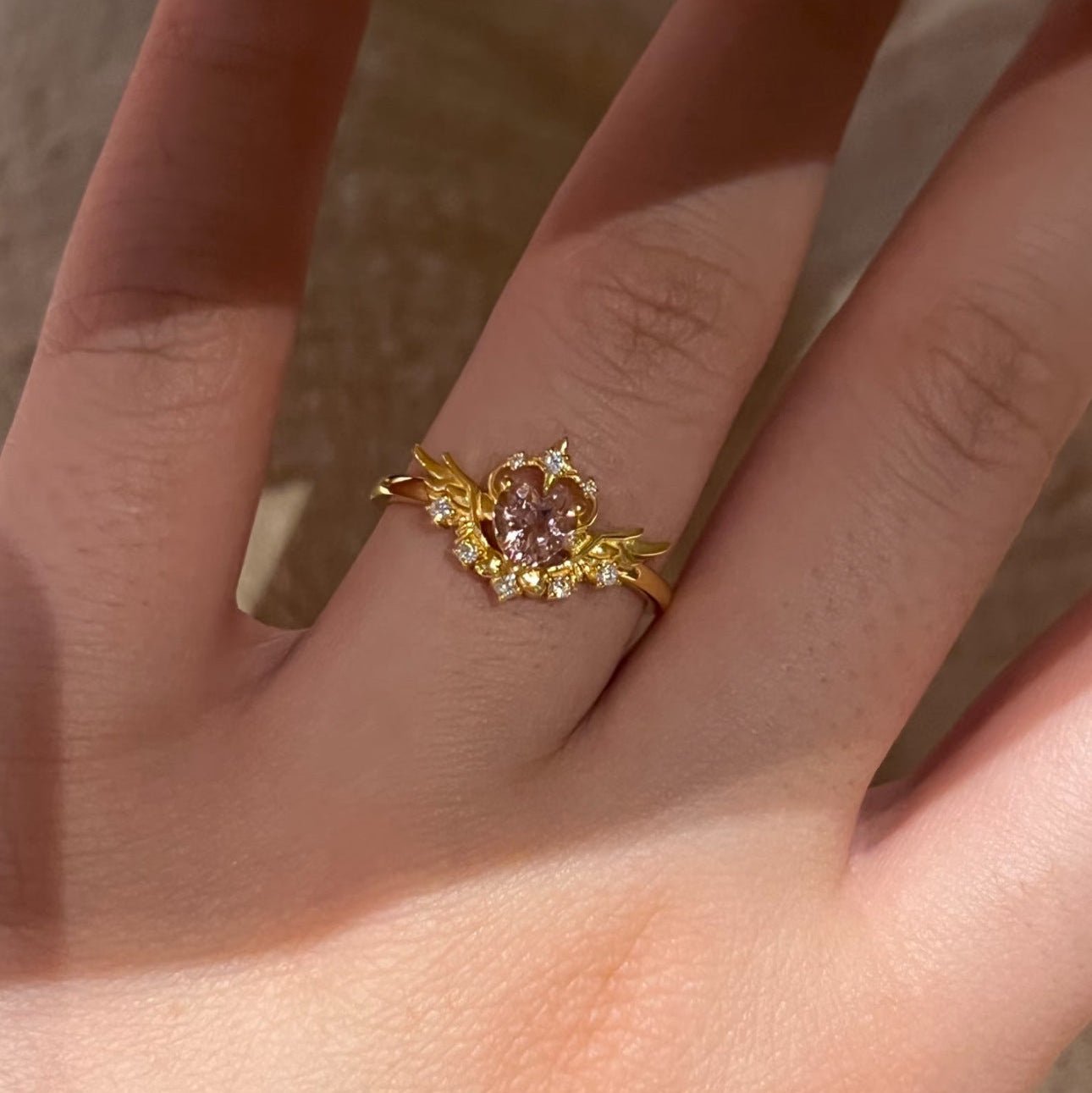 Seraphine Heart Ring - Gold - Plated - Abbott Atelier