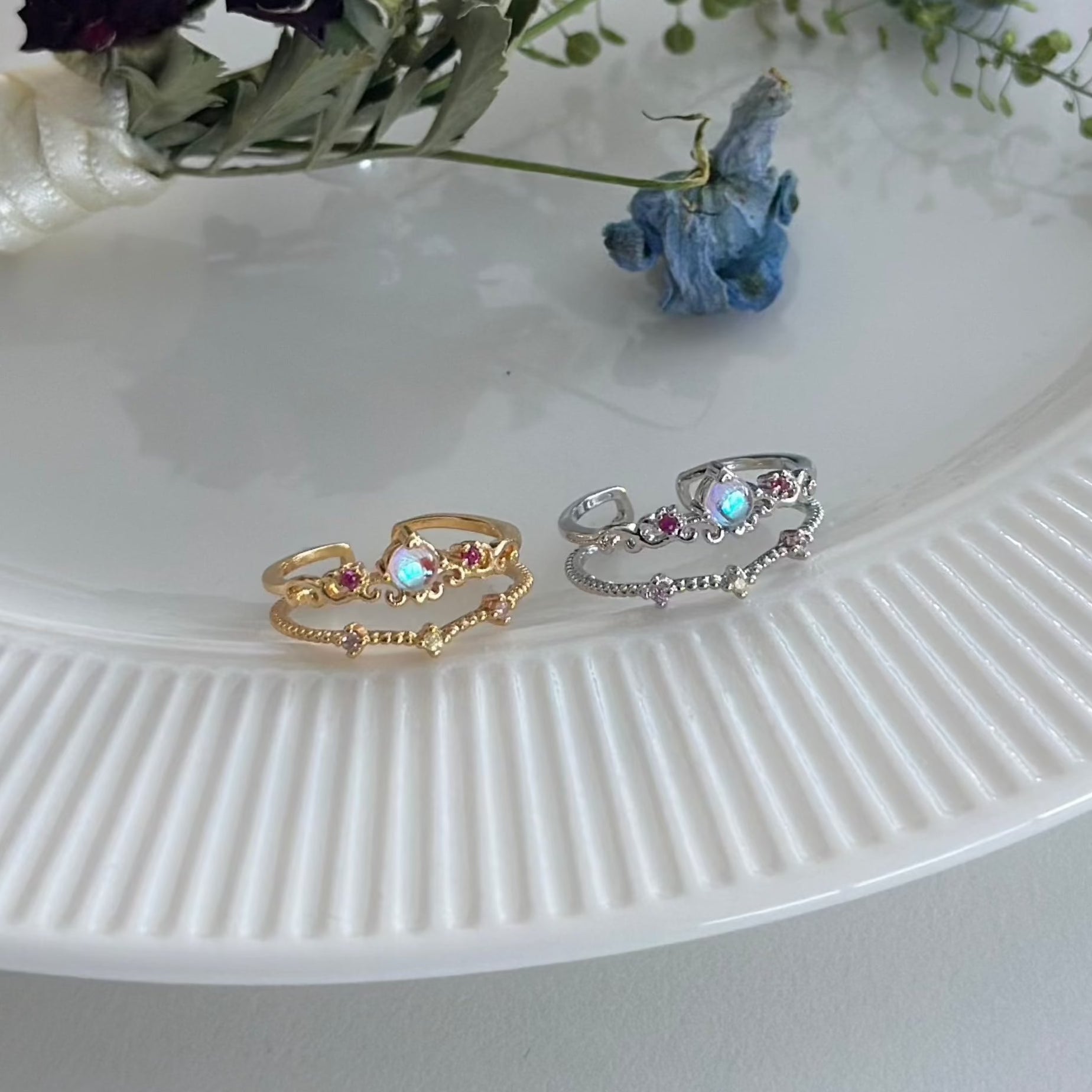 Silver Aurora Ring - Gretchen - Gold - Plated - Abbott Atelier
