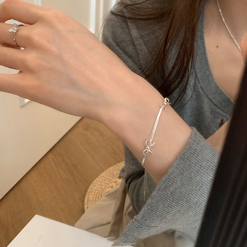 Silver Bow Bracelet - Gold Plated - Abbott Atelier