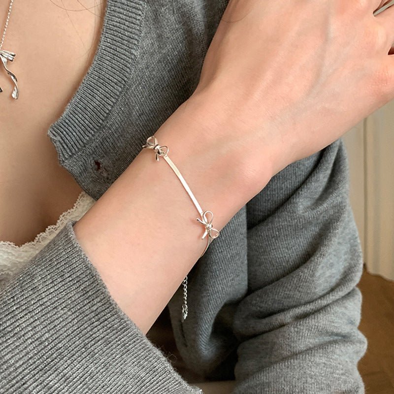 Silver Bow Bracelet - Gold Plated - Abbott Atelier