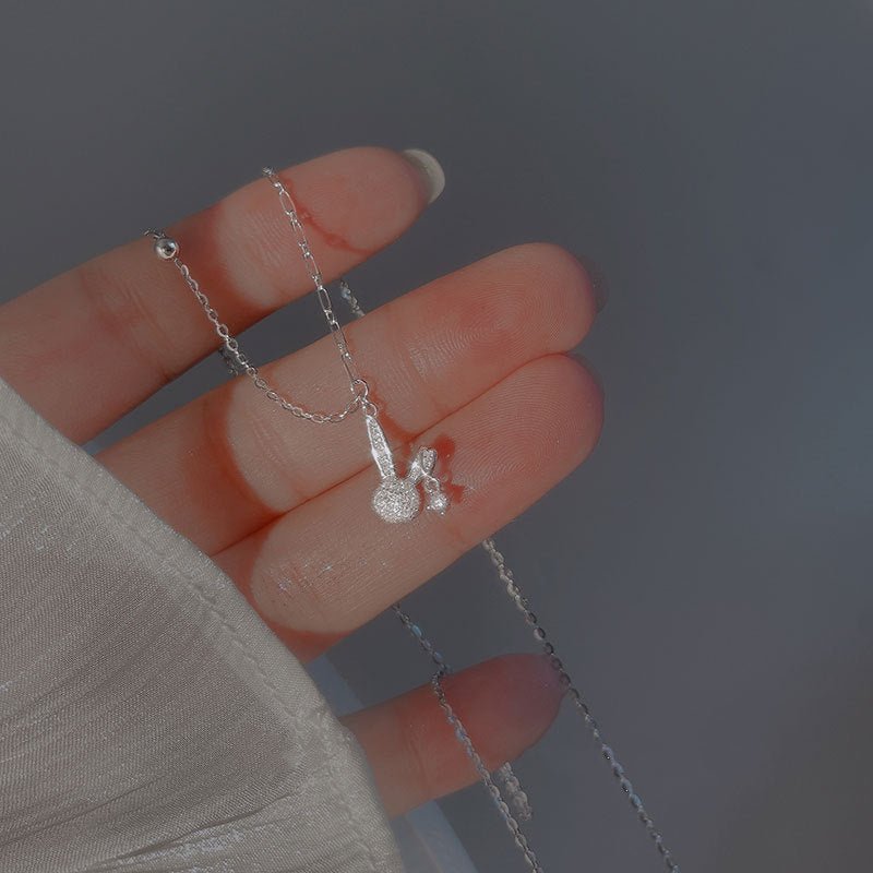 Silver Bunny Necklace (Solid Silver) - Hypoallergenic - Abbott Atelier