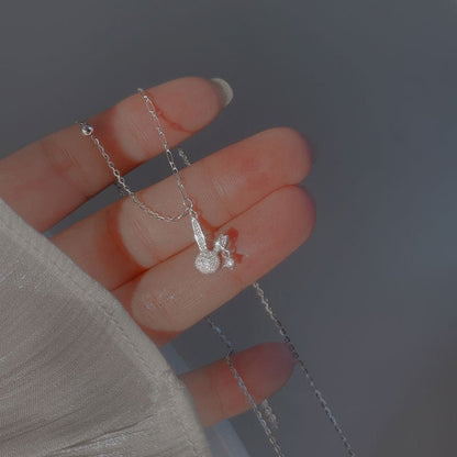 Silver Bunny Necklace (Solid Silver) - Hypoallergenic - Abbott Atelier