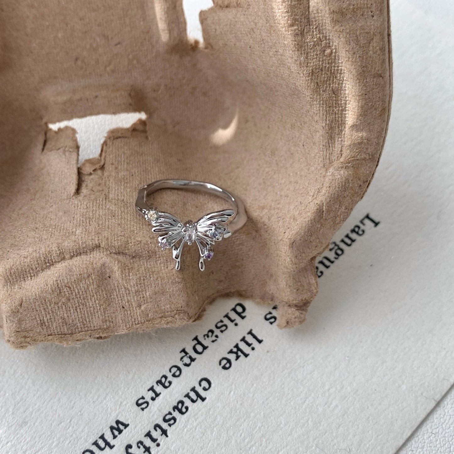 Silver Butterfly Ring - Lana - Gold - Plated - Abbott Atelier