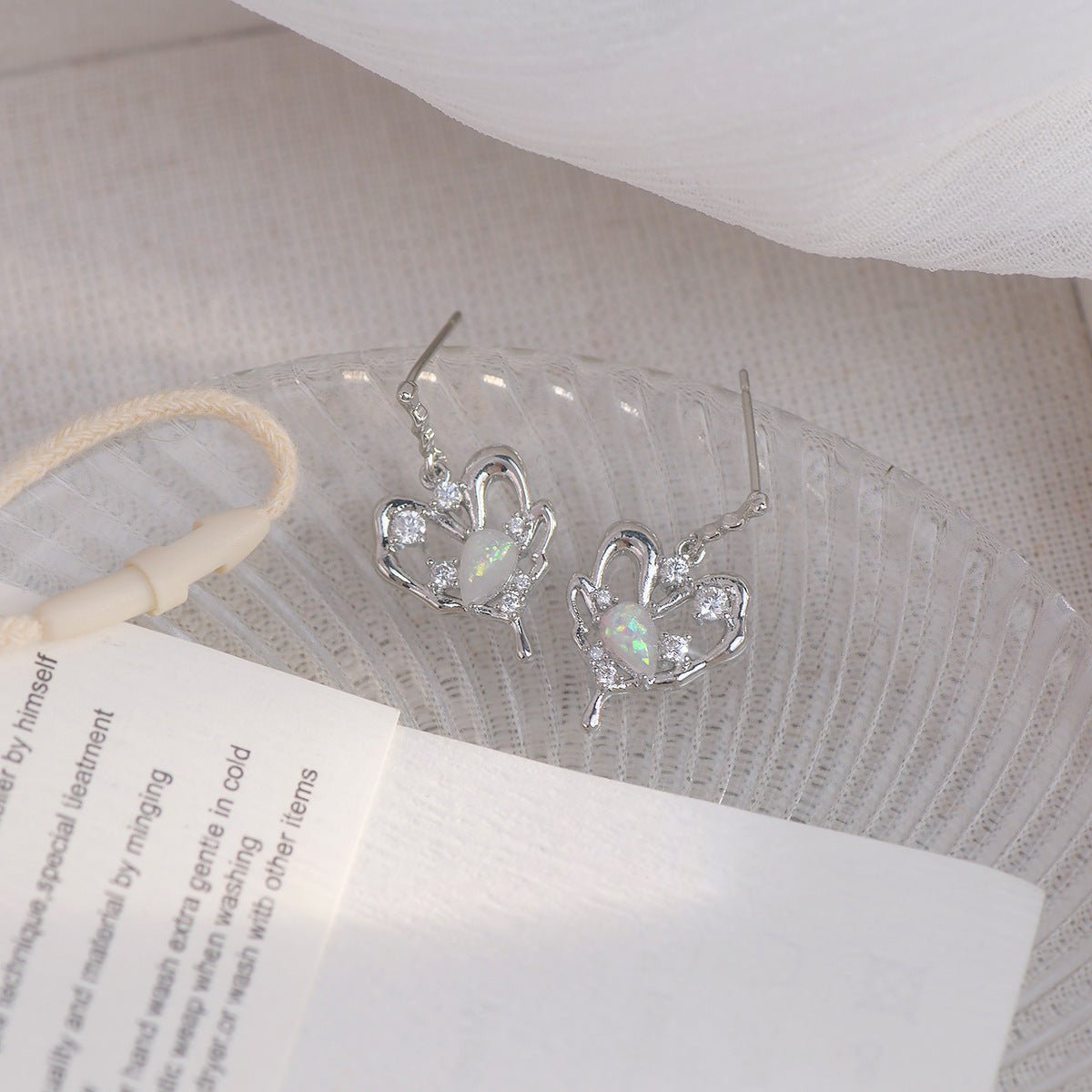 Silver Heart Earrings - Maya - Hypoallergenic - Abbott Atelier