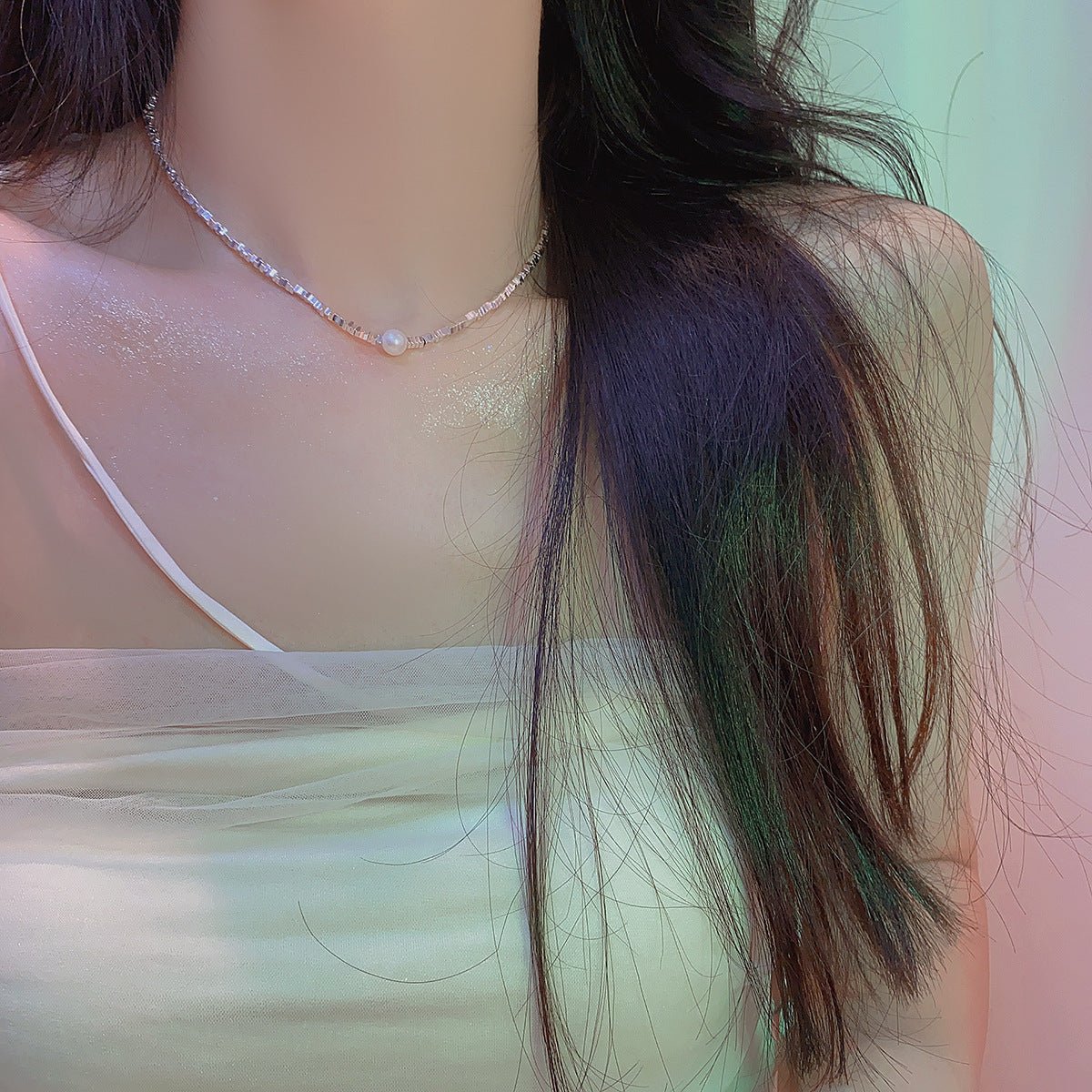 Silver Pearl Necklace - Gold - Plated - Abbott Atelier