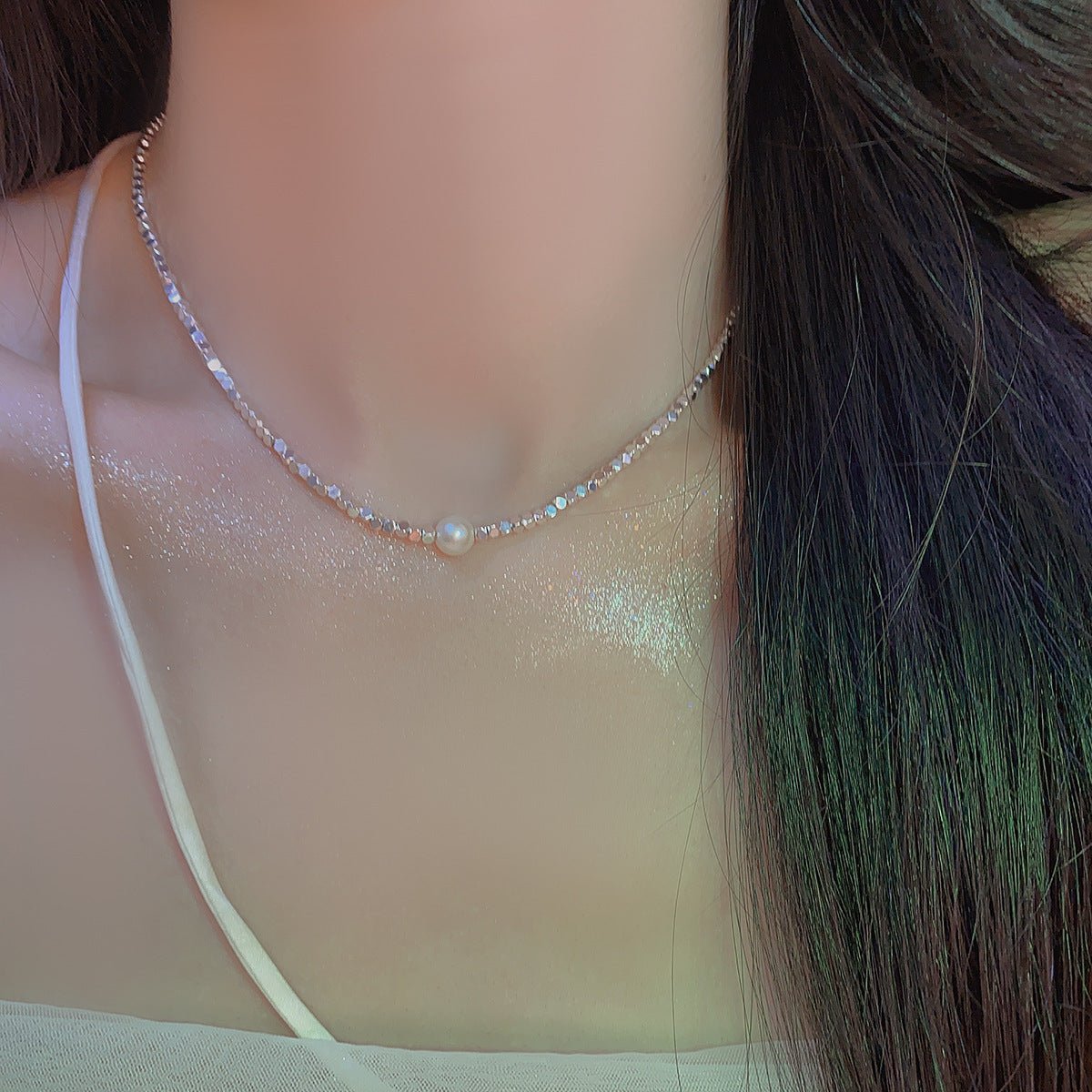 Silver Pearl Necklace - Gold - Plated - Abbott Atelier