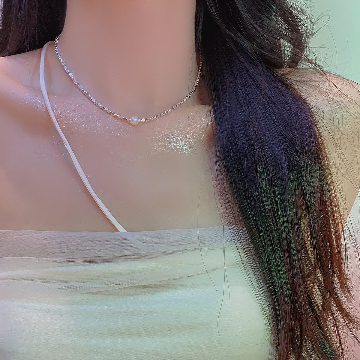 Silver Pearl Necklace - Gold - Plated - Abbott Atelier
