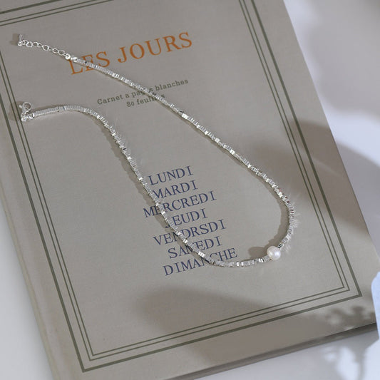 Silver Pearl Necklace - Gold - Plated - Abbott Atelier