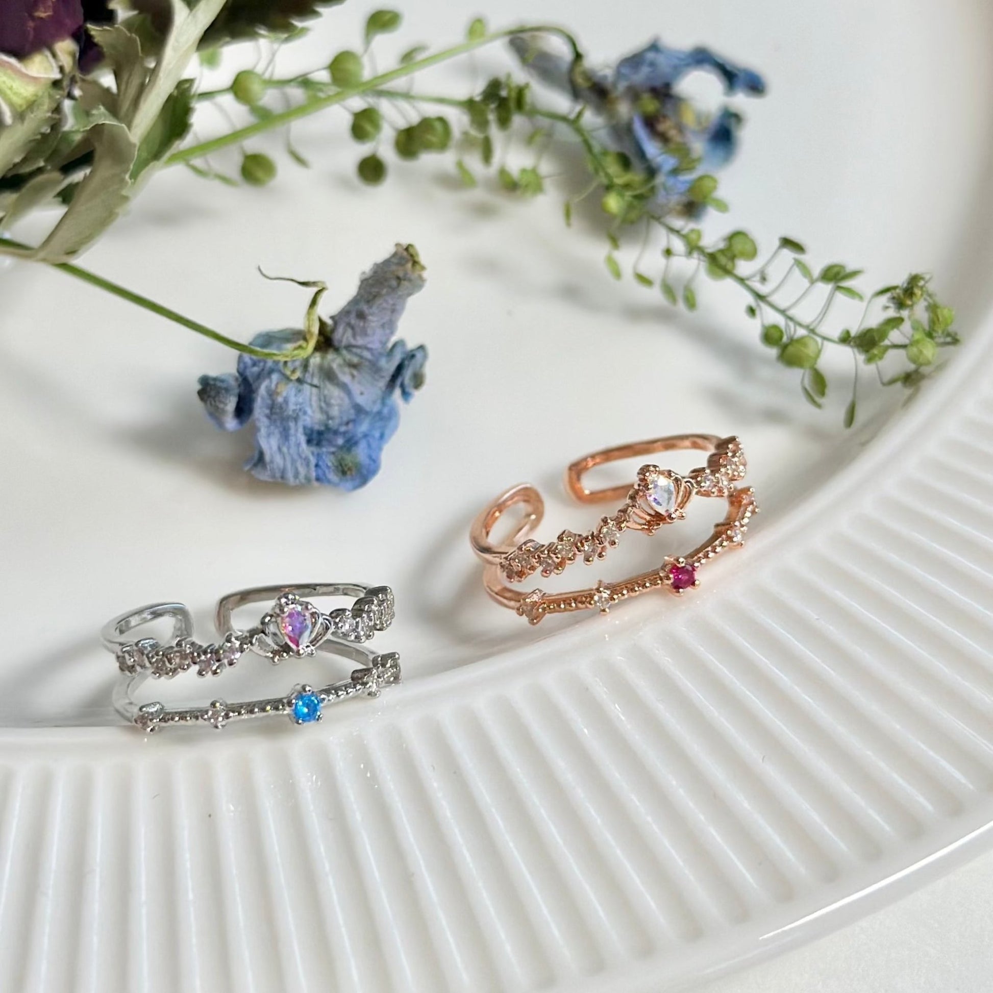 Silver Tiara Ring - Valentina - Gold - Plated - Abbott Atelier