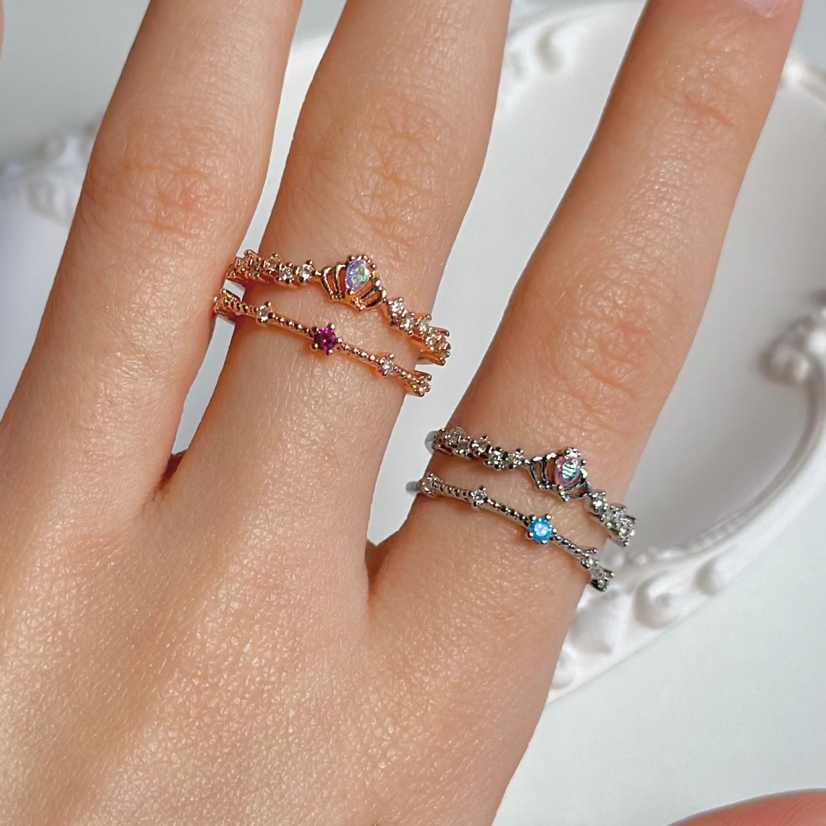 Silver Tiara Ring - Valentina - Gold - Plated - Abbott Atelier
