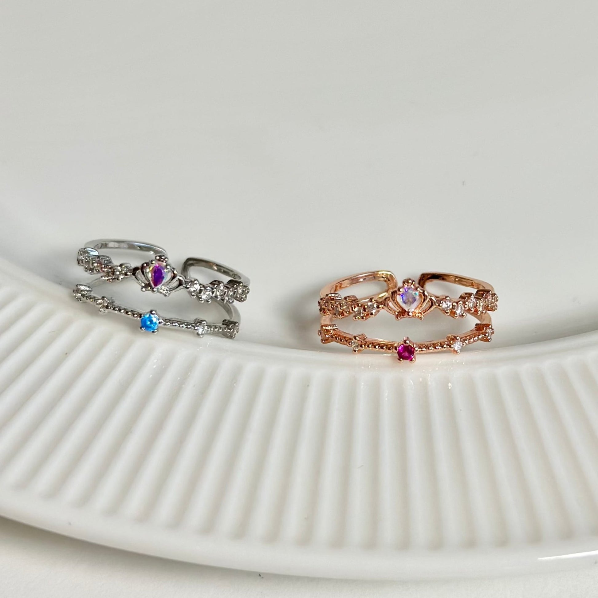 Silver Tiara Ring - Valentina - Gold - Plated - Abbott Atelier