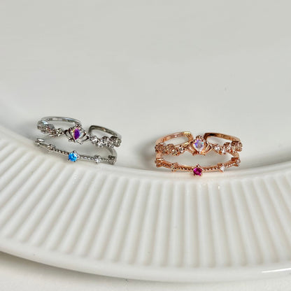 Silver Tiara Ring - Valentina - Gold - Plated - Abbott Atelier