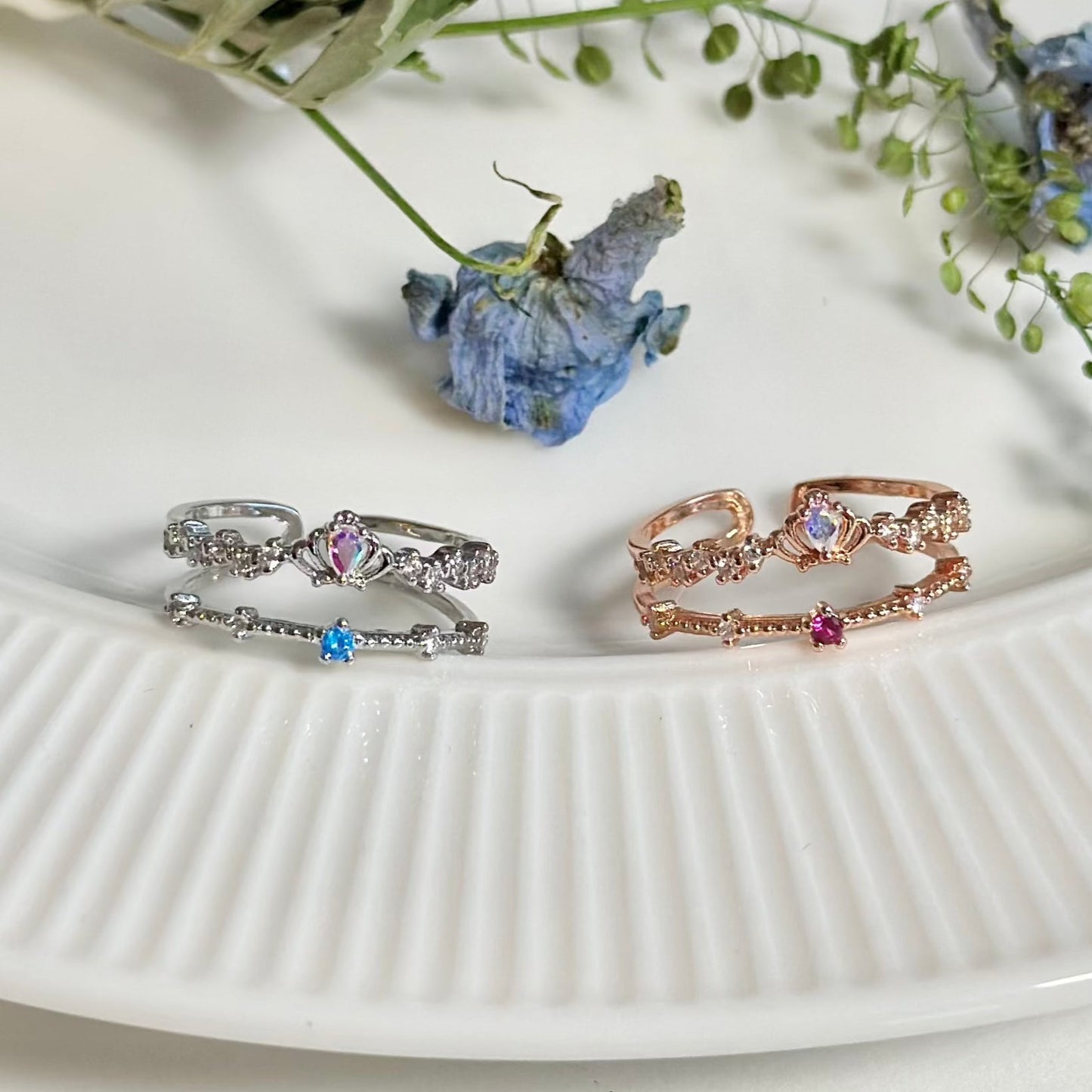 Silver Tiara Ring - Valentina - Gold - Plated - Abbott Atelier