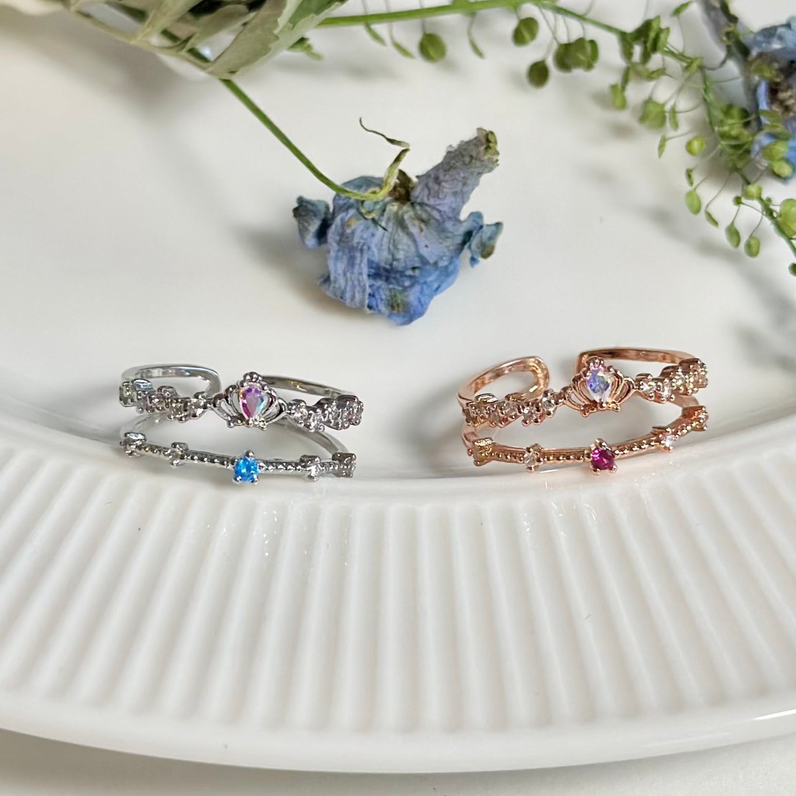 Silver Tiara Ring - Valentina - Gold - Plated - Abbott Atelier
