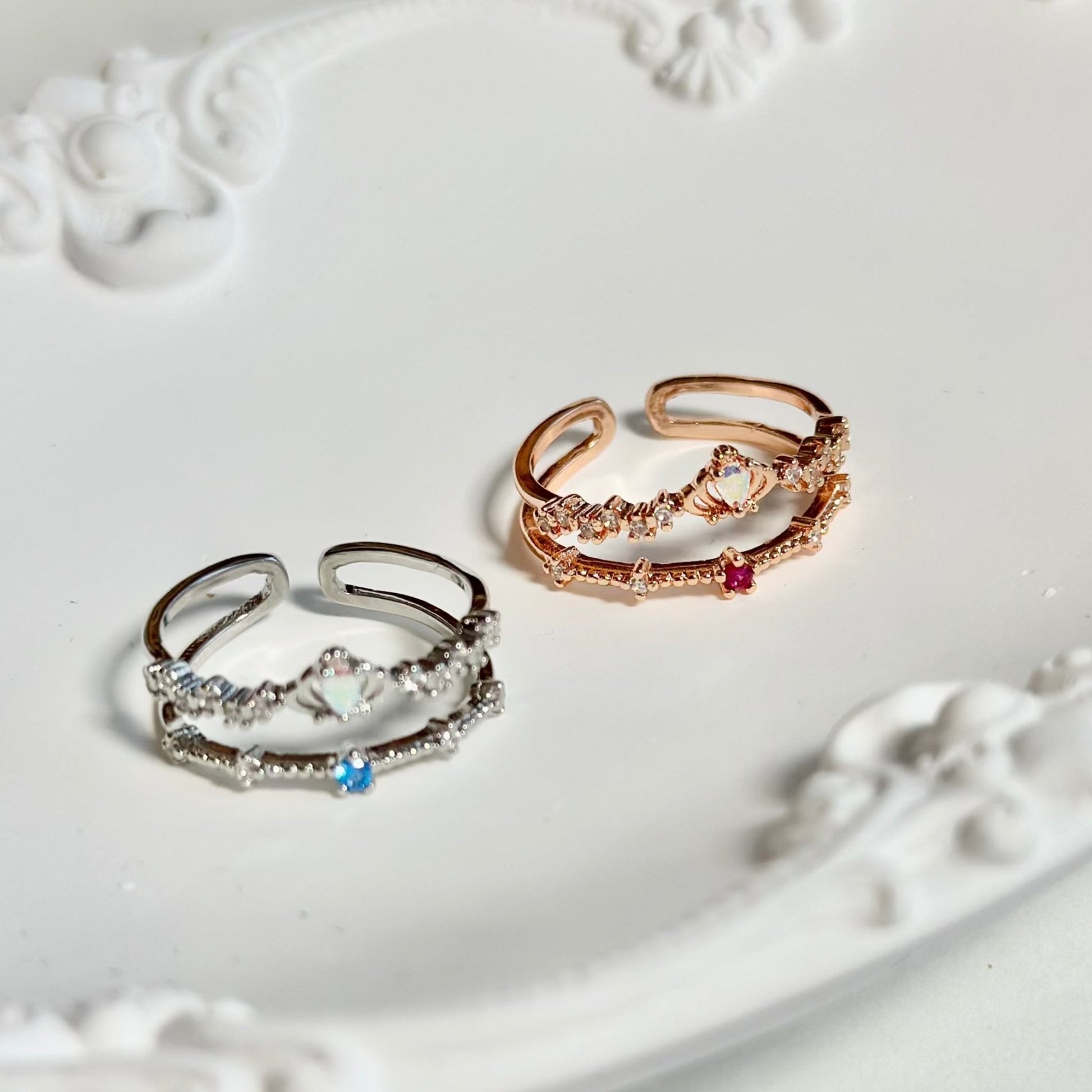 Silver Tiara Ring - Valentina - Gold - Plated - Abbott Atelier