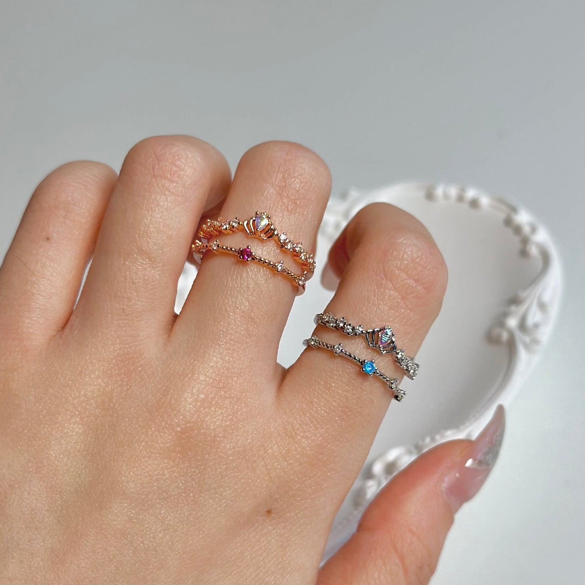 Silver Tiara Ring - Valentina - Gold - Plated - Abbott Atelier
