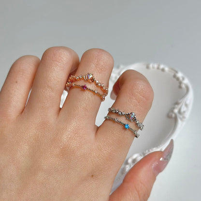 Silver Tiara Ring - Valentina - Gold - Plated - Abbott Atelier