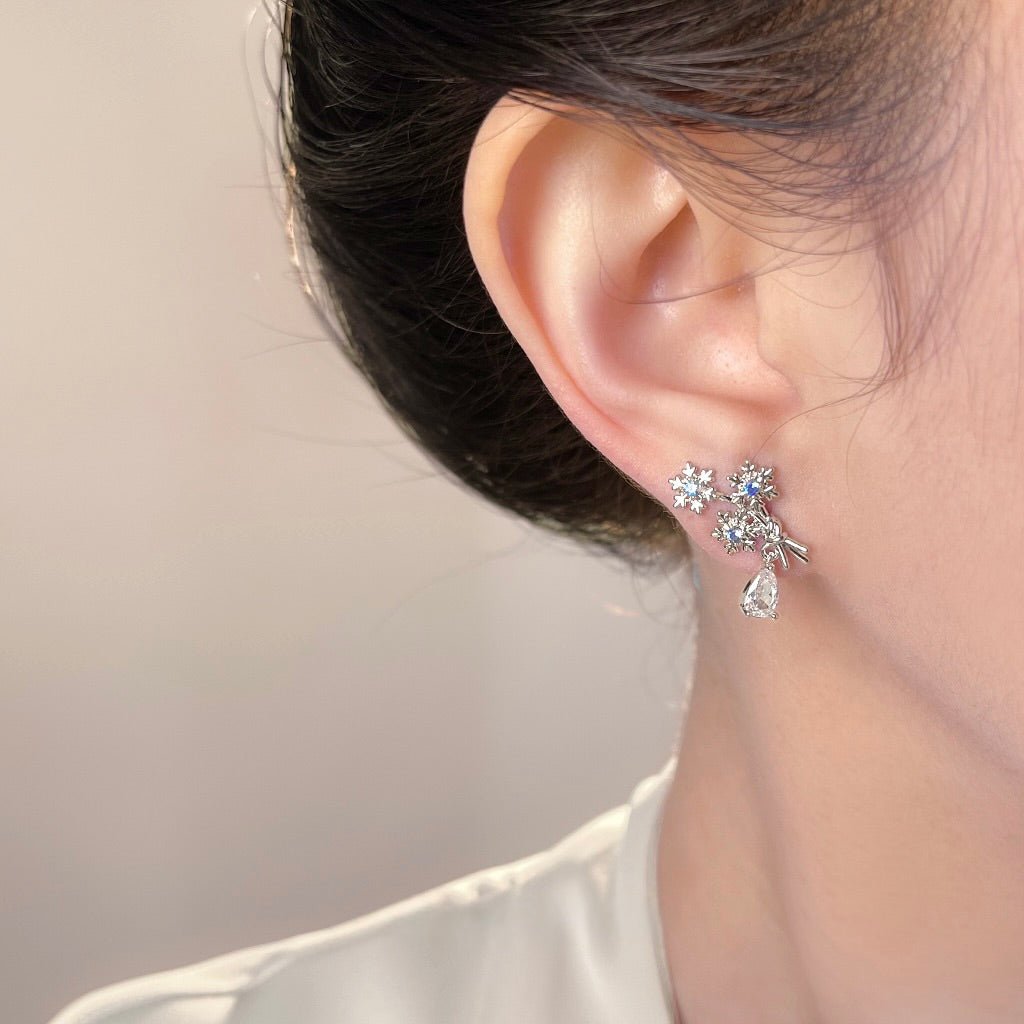 Snowflake Bouquet Earrings - Hypoallergenic - Abbott Atelier