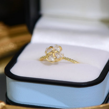 Spinning Flower Ring - Gold - Plated - Abbott Atelier