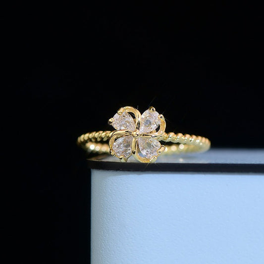 Spinning Flower Ring - Gold - Plated - Abbott Atelier