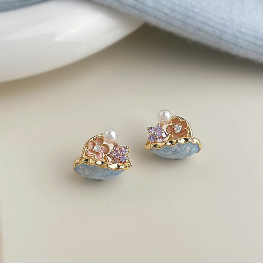 Spring Basket Earrings - Hypoallergenic - Abbott Atelier