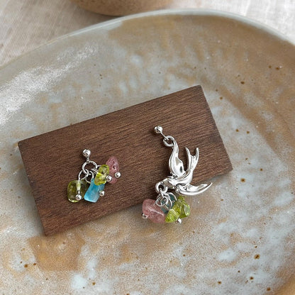 Spring Bird Quartz Earrings - Hypoallergenic - Abbott Atelier